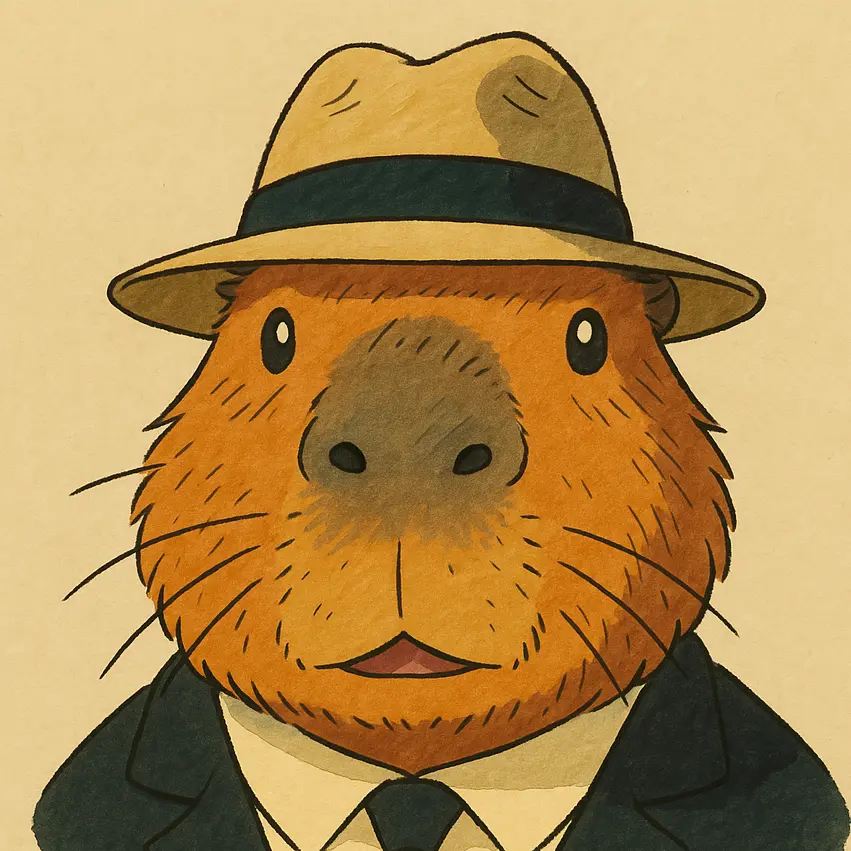 A capybara in a suit